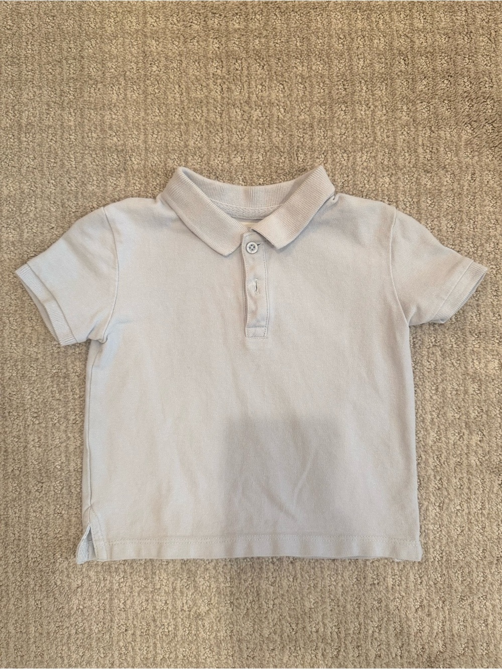 Zara Light Blue Short-Sleeve Polo Shirt
